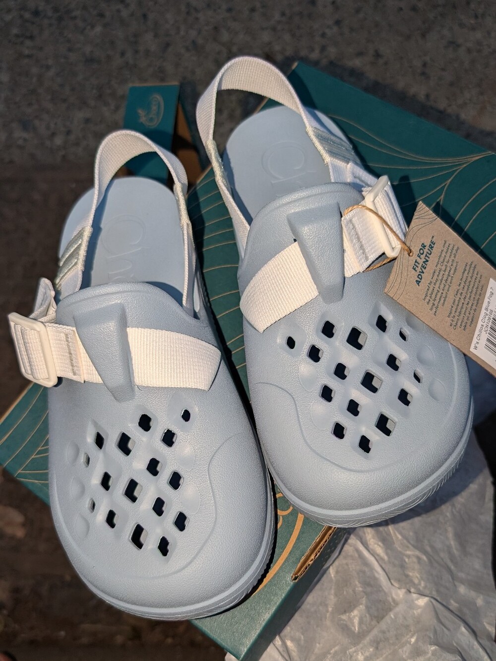 Chaco Chillos Clogs/Mules "Blue Fog" (New)